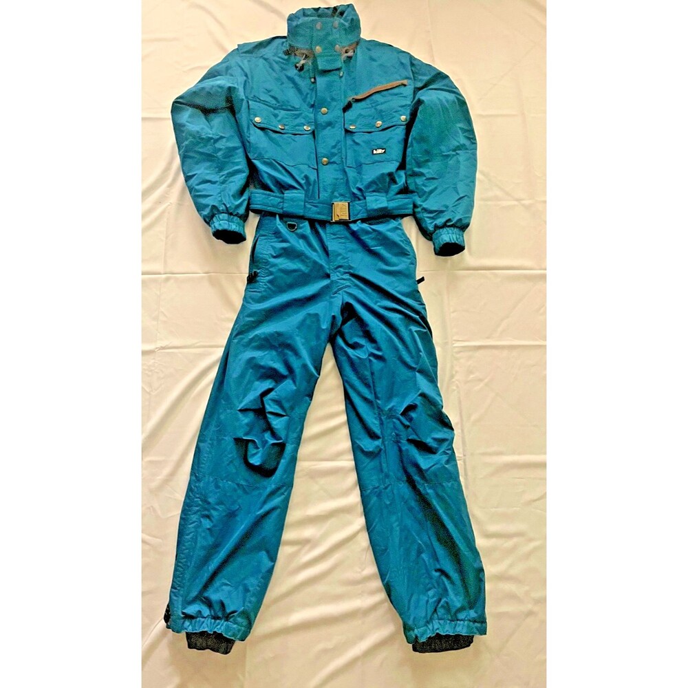 VINTAGE KILLY Sz 40 One-Piece CLASSIC Teal BLUE LINE Snowsuit Men's
